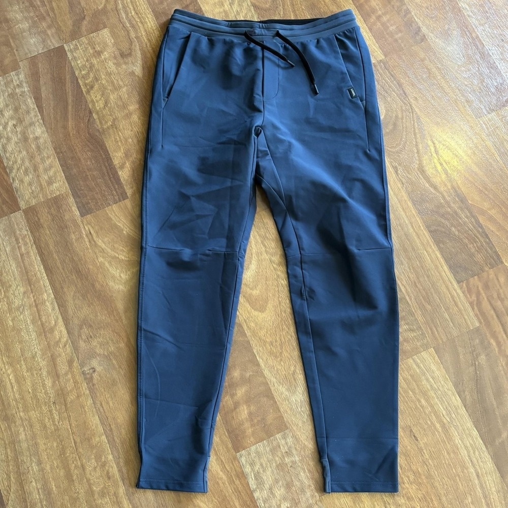 UNRL Pants Mens Small Blue Knit Jogger Elastic Waist Pockets Athletic Stretch